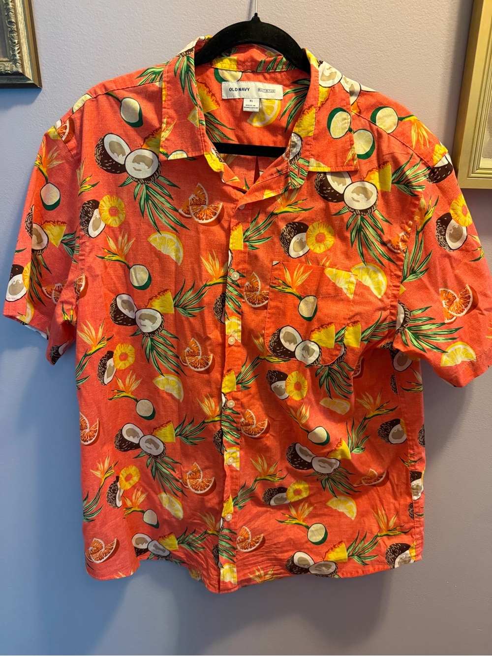 Old Navy | Men's Hawaiian Tropical Button Up Shirt Size